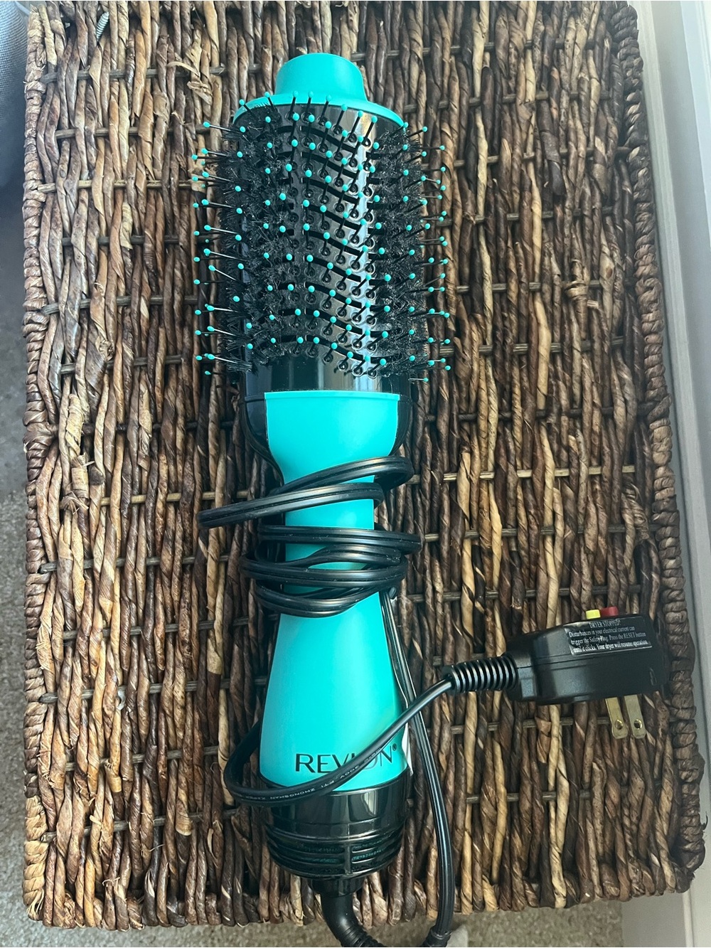 Revlon Teal Round Hot Air Brush Dryer Volumizer Hair Dryer